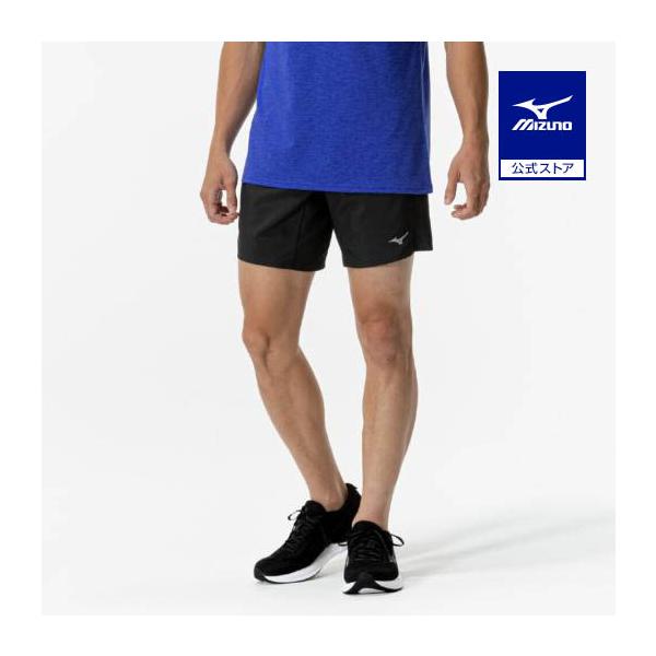 Mizuno 官方 跑步 多口袋长裤 Plus 7英寸 黑色 男士