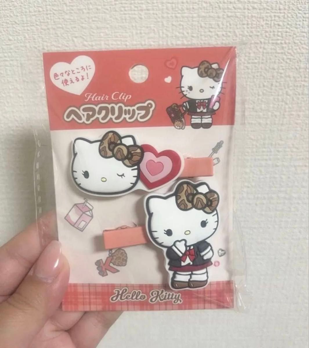 Hello kitty发夹2个套装三丽鸥kitty