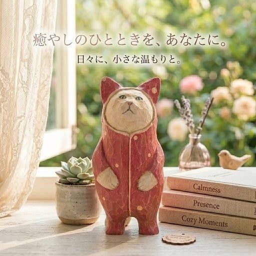 木雕猫摆件装饰品
