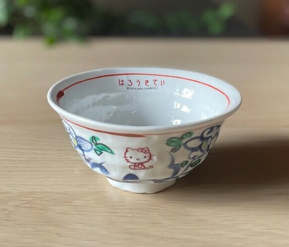 三丽鸥 “Hello Kitty” × 麦山窑炉型豆茶碗-Hello Kitty蓝