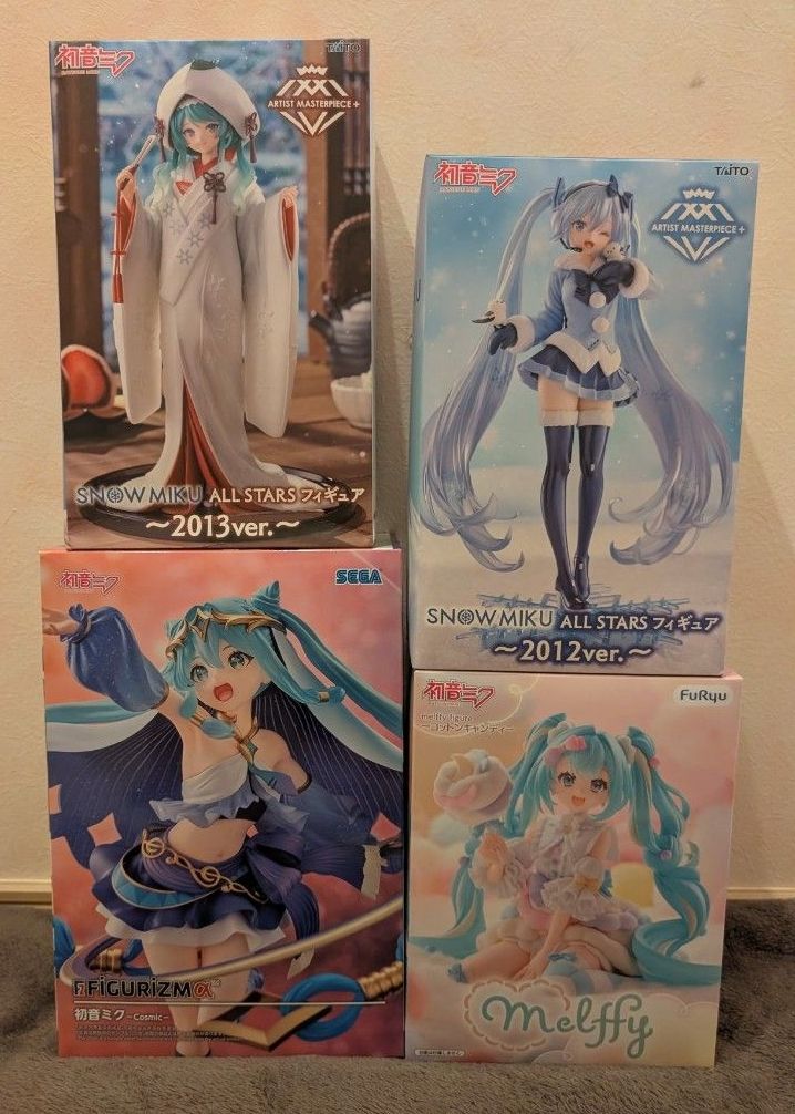 初音未来手办4体套装 雪未来 2012 2013 FIGURIZMα Melffy