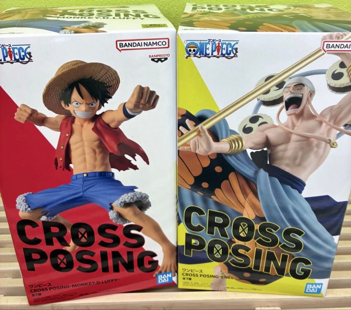 One Piece Cross Posing Figure Luffy and Enel 2-Piece Set