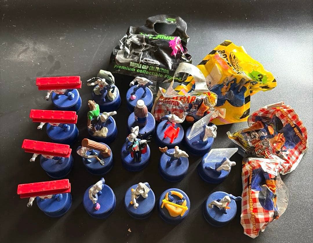 Vintage Pepsi-Man Bottle Cap Figure - Bulk Lot