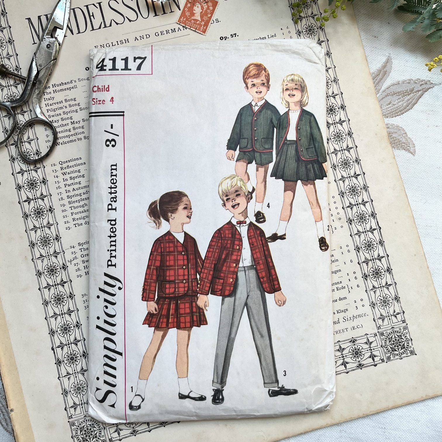 【限时优惠 SALE ♪10%折扣】英国代购♪ 20世纪60年代左右 童装图案/纸样 夹克&裤子/裙子