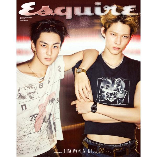 韓国 雑誌 Esquire (エスクァイア) 2026年 7月号 (ENHYPENのジョンウォン&ニキ表紙選択)Eタイプ