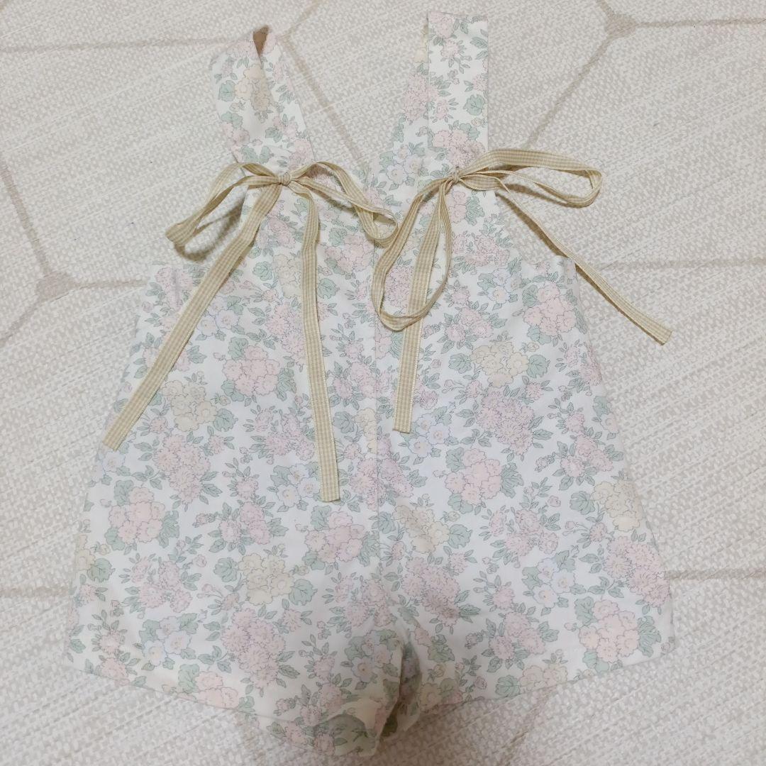 安舒莉M 小花图案 蝴蝶结 连体衣 80