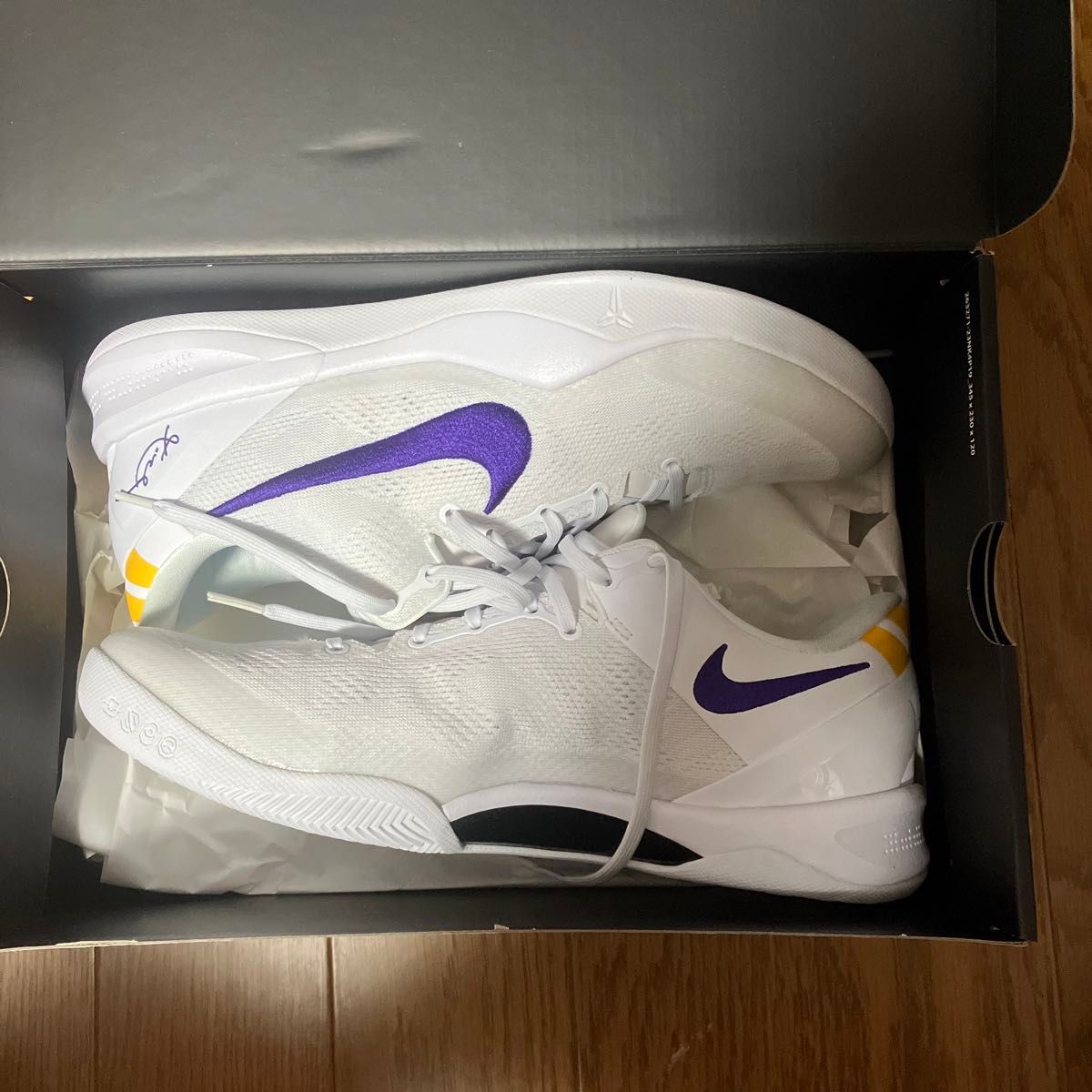 NIKE KOBE 8 PROTRO LAKERS 白色 紫色 黄色 30.5cm