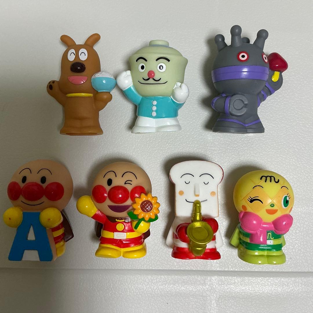 〈中古〉あつまれアンパンマン 指人形 ゆび人形 ソフビ 7体 まとめ売り
