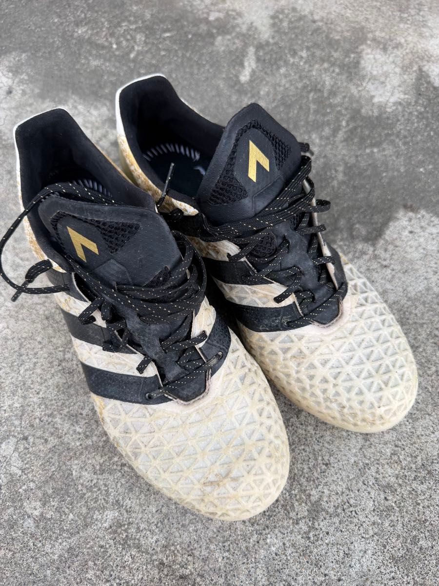 adidas アディダス サッカースパイク ホワイト×ブラック エース 16.1 SG