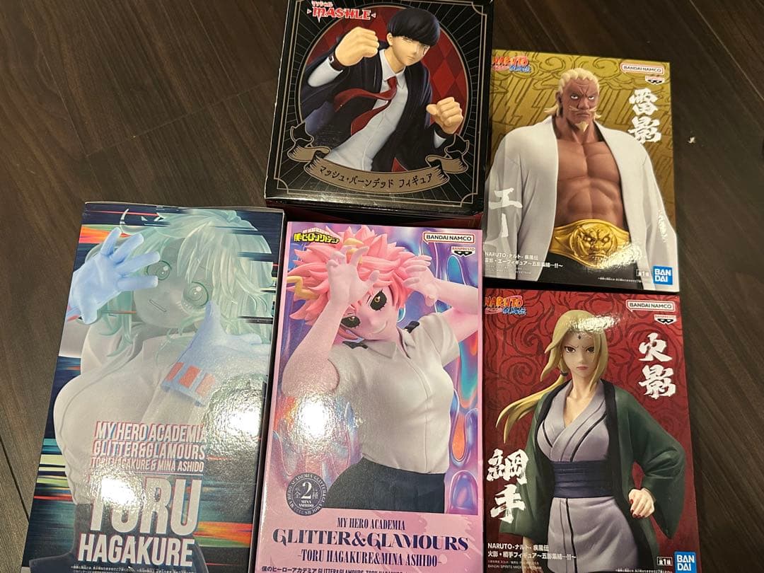 マッシュル NARUTO 僕のヒーローアカデミア プライズフィギュア4点セット