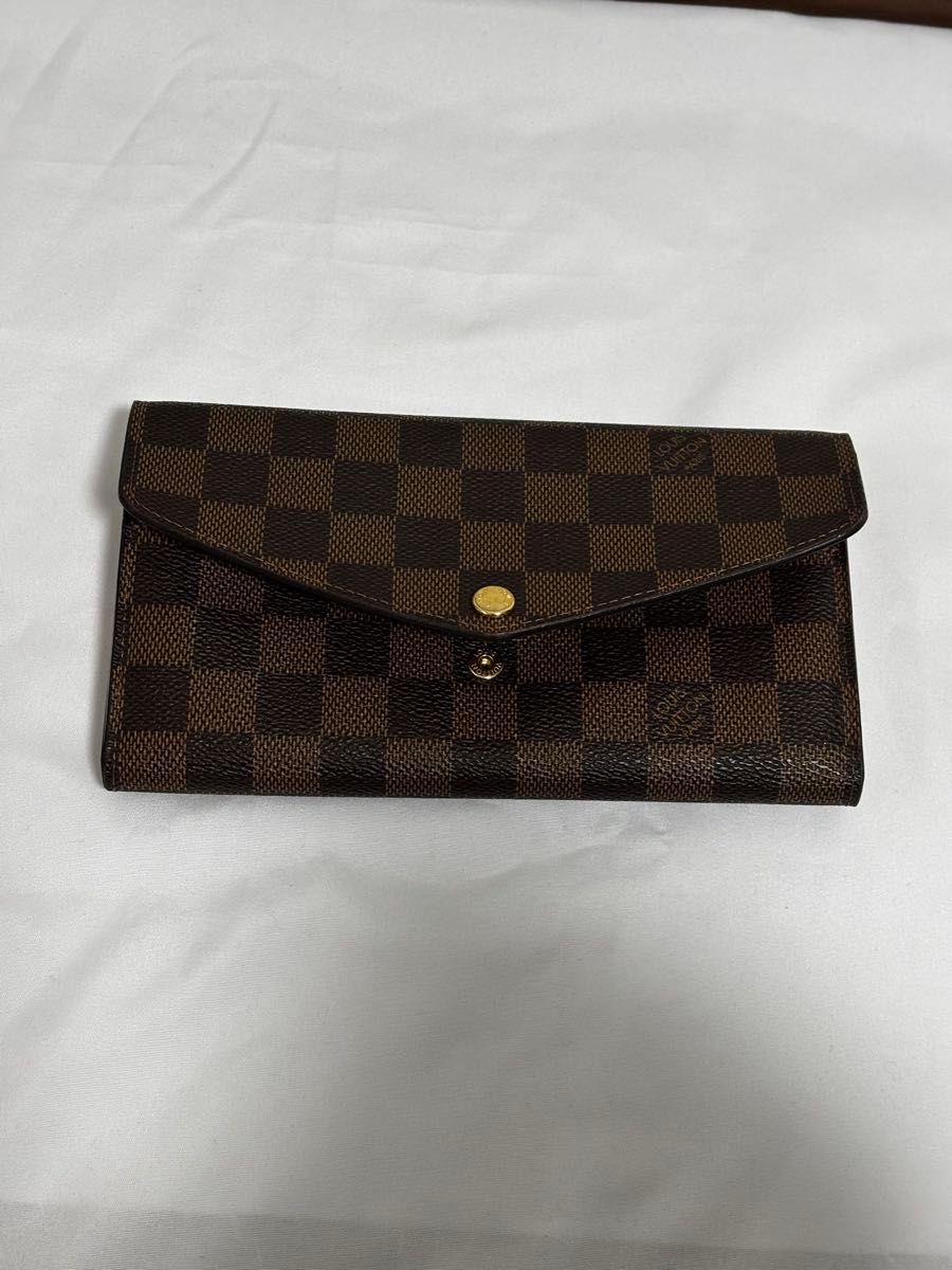 LOUIS VUITTON Louis Vuitton Damier Portefeuille Sarra Long Wallet Brown