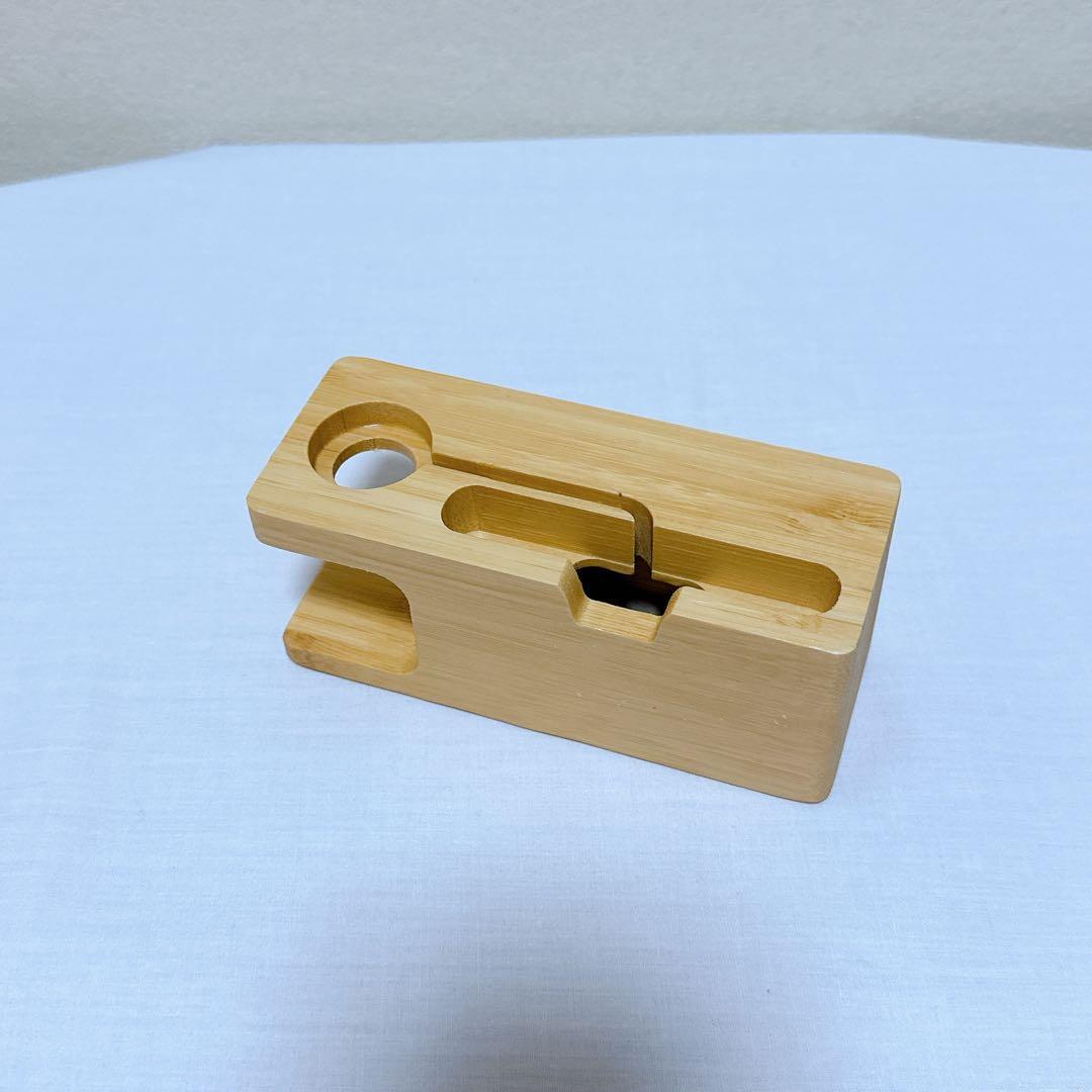 ★ Charge Organizer Bamboo Charging Dock Station