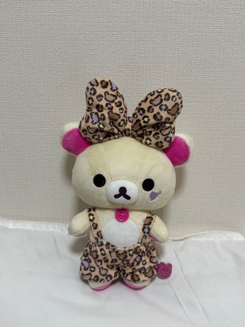 科里拉克毛绒玩具豹纹丝带