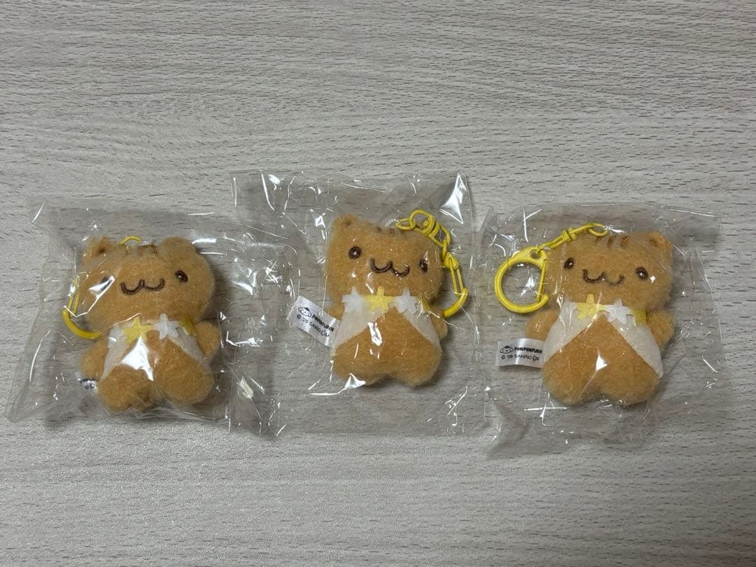 布丁狗毛绒钥匙扣 甜甜圈 3个装