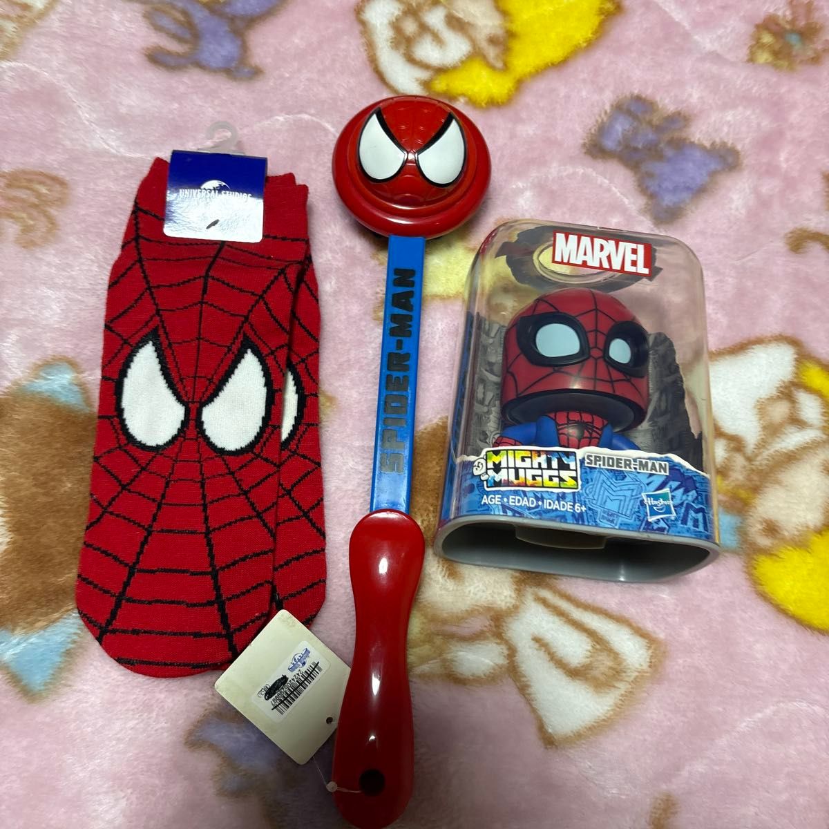 Spider-Man Goods 3-Piece Set Socks Mascot Figure MARVEL