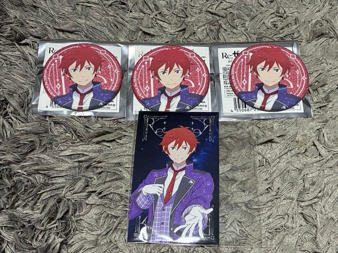 Re:Zero Exhibition Can Badge Mini Photocard Reinhard