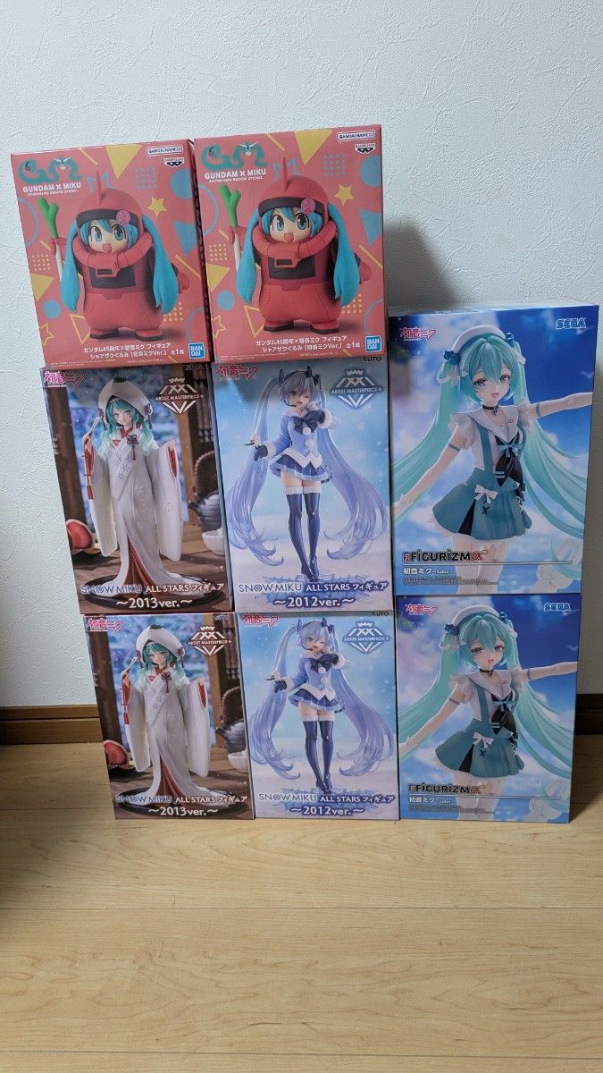 初音ミク フィギュア 雪ミク 2012 2013 ガンダムコラボ  初音ミク FiGURiZMα Sailor 8点セット