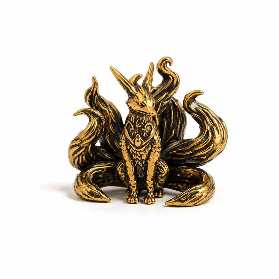Nanao Spirit Fox Ornament Fox Figure Miniature Fortune Opening Lucky Charm Japanese Style Interior Good Luck