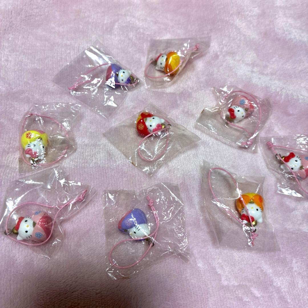 Hello Kitty Heisei Retro Hinamatsuri Figurine Strap 2003 Sanrio