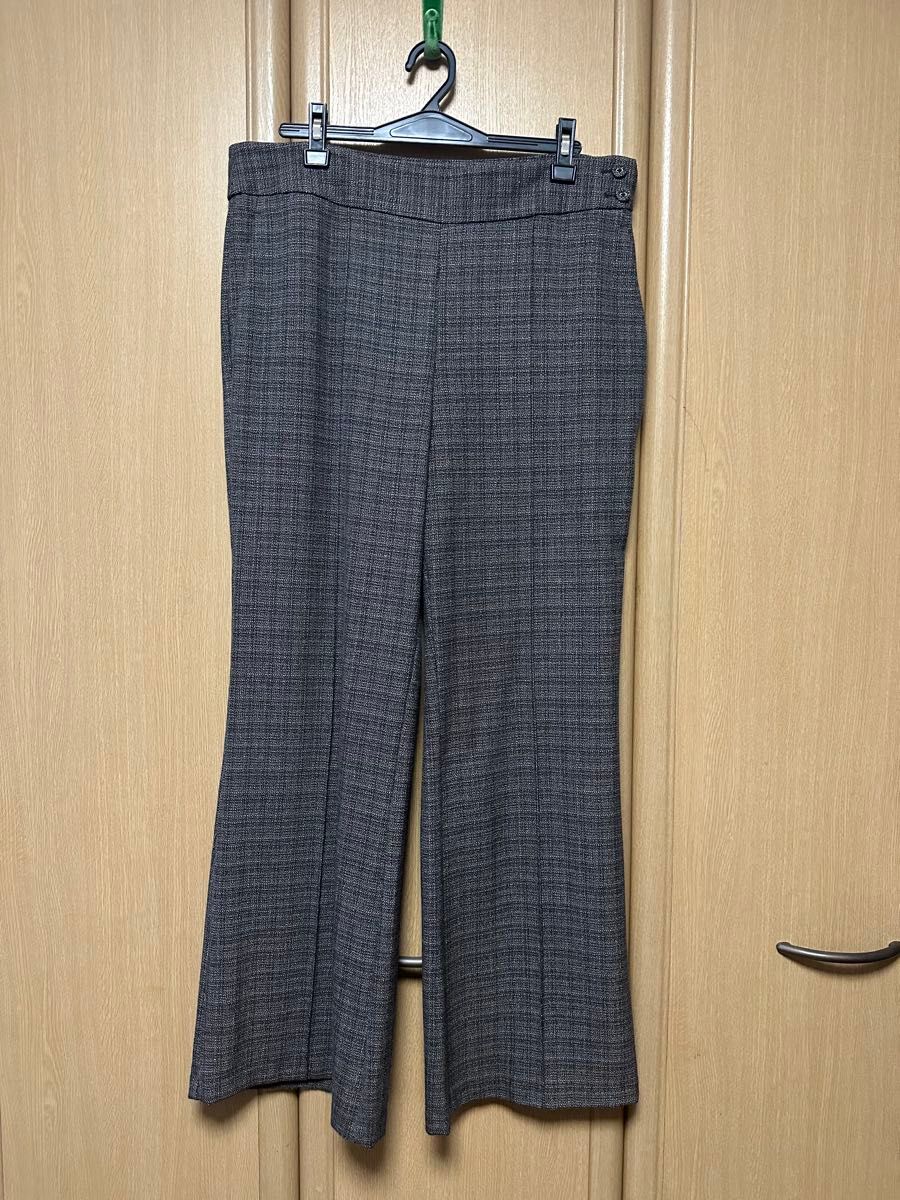 粗花呢喇叭裤 DARK BROWN XXL