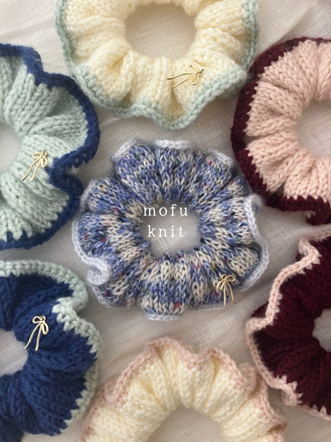 mofu毛绒发圈🧸🍩𖤐 ´-【7色】编织 针织