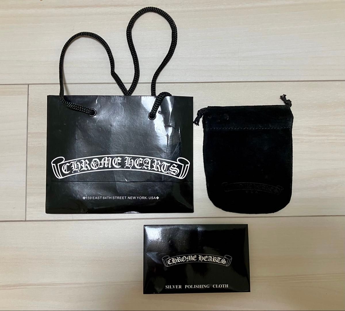 【正品】克罗姆哈茨 原厂 三件套配件 礼品袋 抽绳袋 银色布袋 CHROME HEARTS