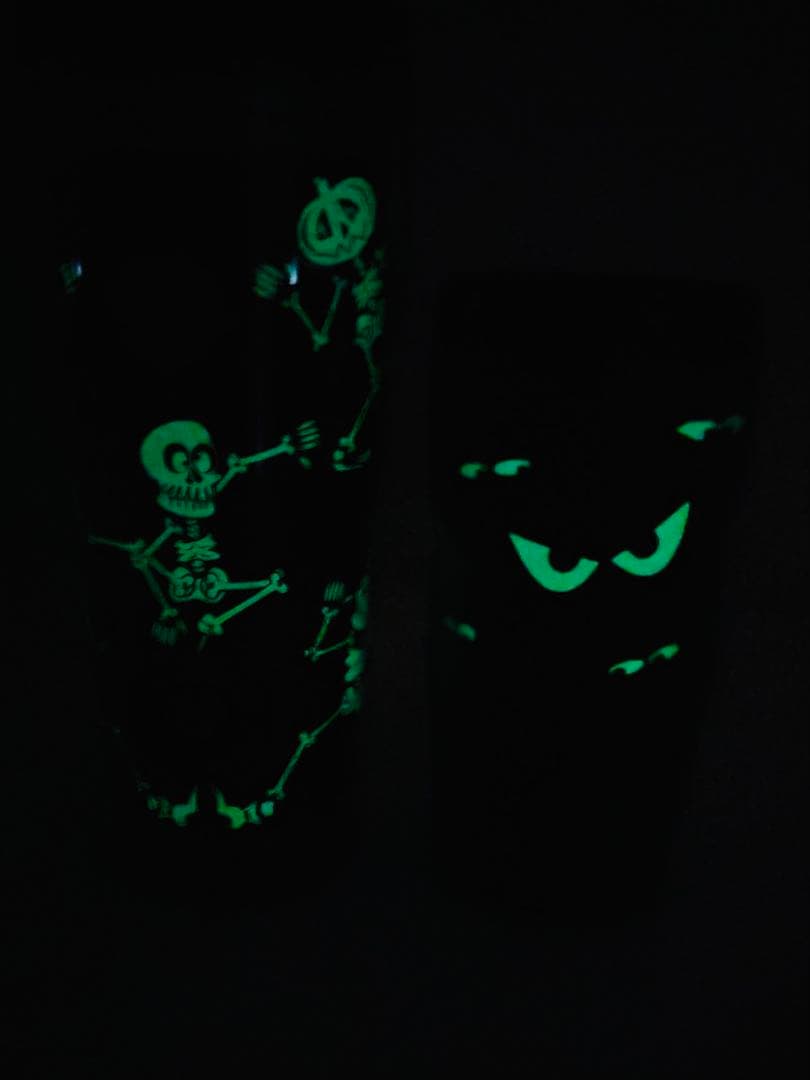 Starbucks Tumbler 2-Pack Halloween Skeleton Luminescent Rare