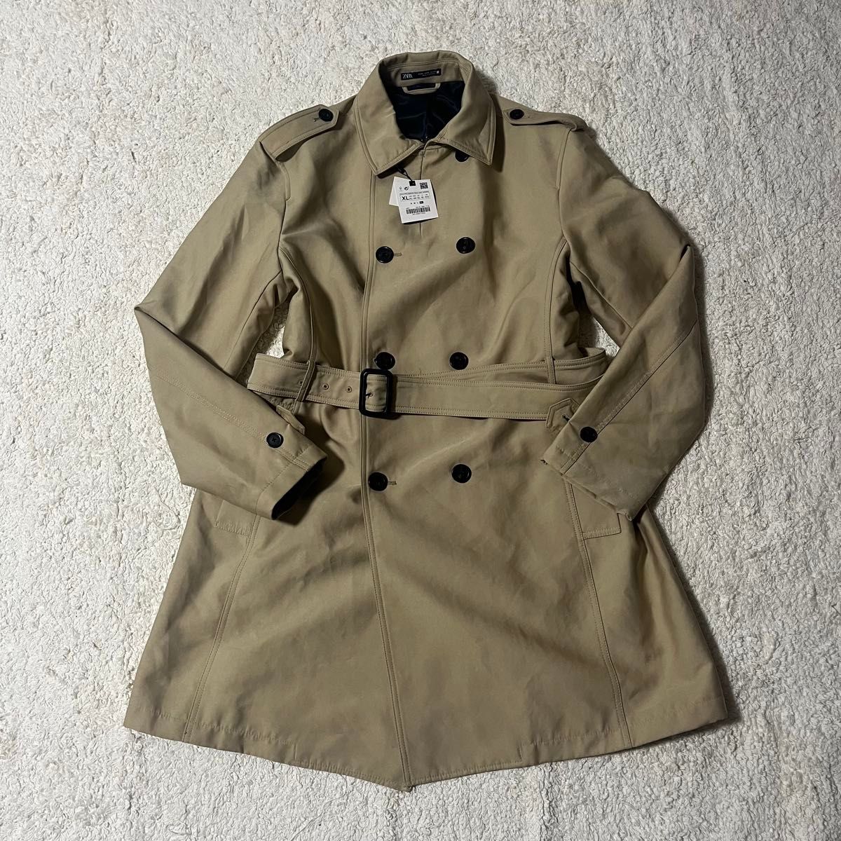 【全新带吊牌】ZARA 防水风衣 米色 XL 大码