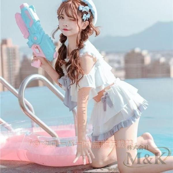 新作セーラ服水着かわいいゆめ萌コスプレ 原宿風 パンツ付き 2点セット ガール M＆K（株） 水着 学生 カジュアル 春夏秋 ファッション