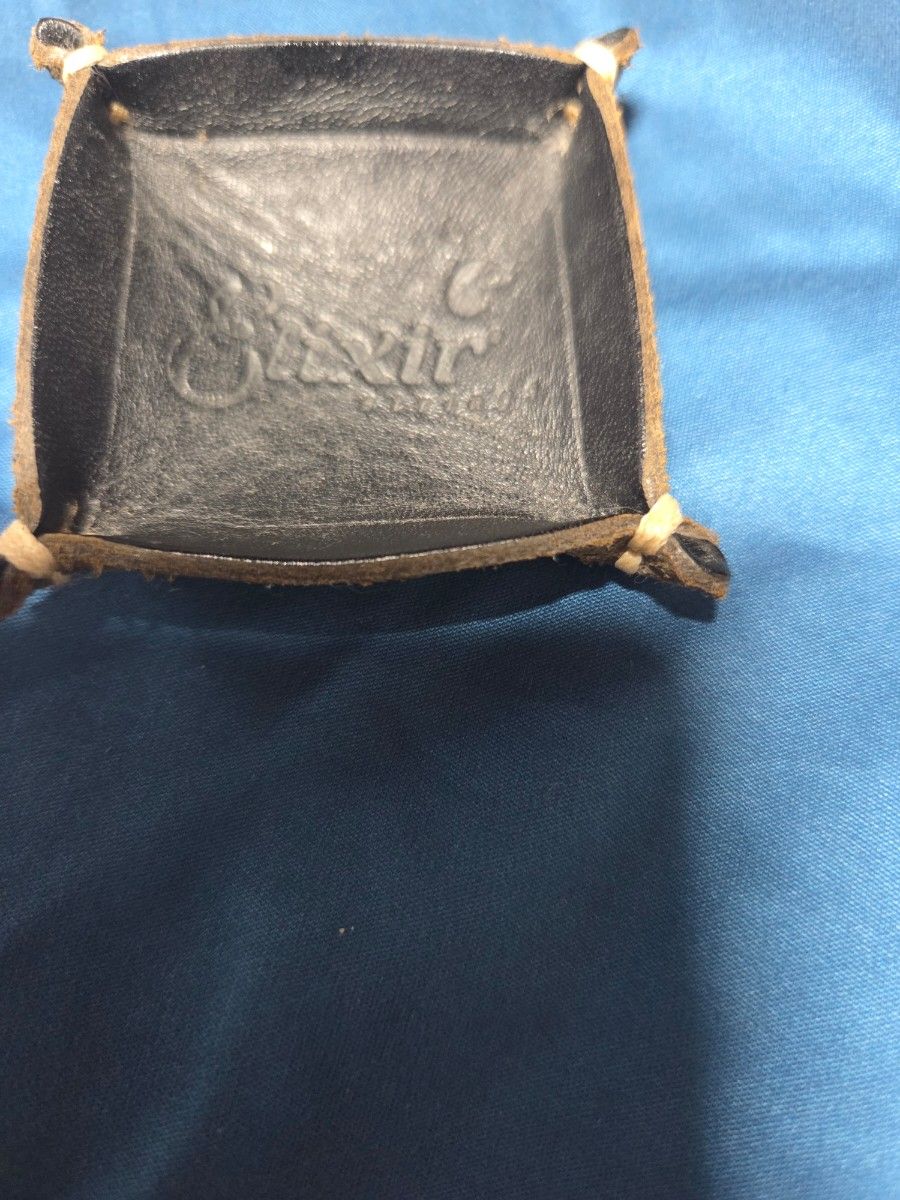 Elixir erixer真皮皮革托盘小物品装黑色