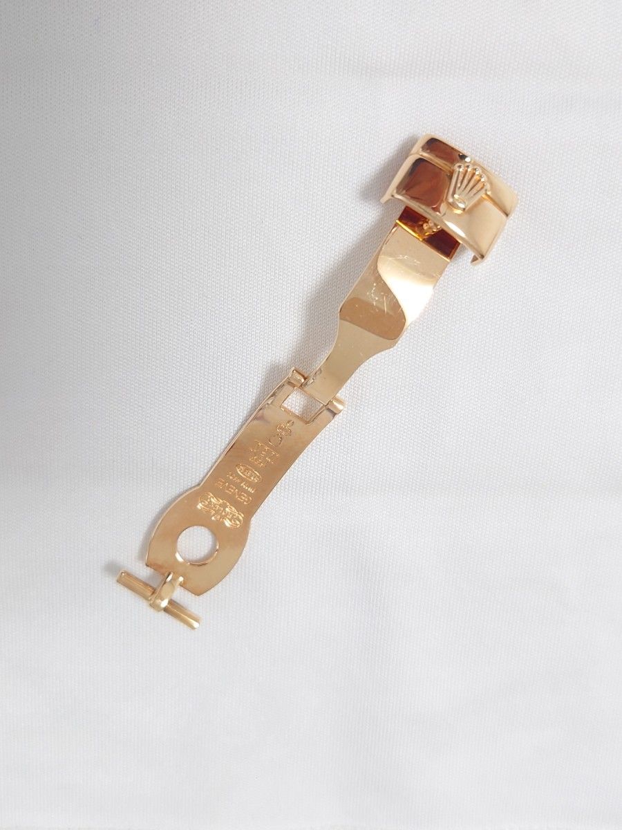 ロレックス ROLEX 純正 18KYG 18金 10.15g Dバックル 取付幅12mm 1990年製造 金無垢 レザーベルト