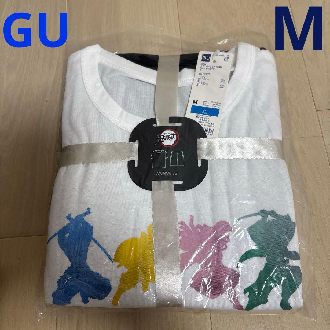 【新品】GU 短袖·五分袖《鬼灭之刃》家居服上下套装 男士 M码