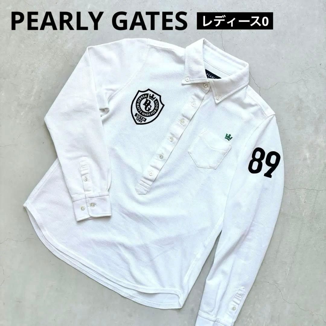 【品相极佳】PEARLY GATES 30周年 纽扣领长袖衬衫 尺码0