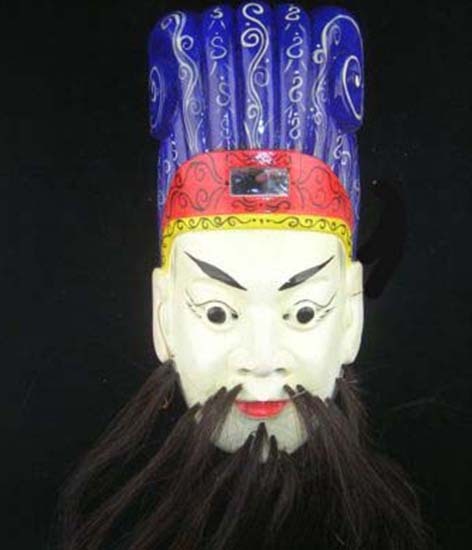 贵州 汉族 歌剧面具 中国 戏剧 装饰 壁挂 100% 木质 工艺品 民族艺术#106