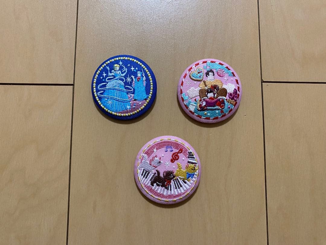 Disney Embroidered Can Badge Set of 3
