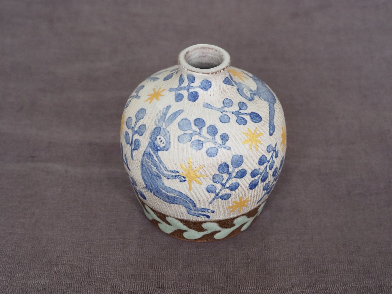 花瓶「星之集」|单枝花插 北欧风 陶器 花器 彩绘 星纹