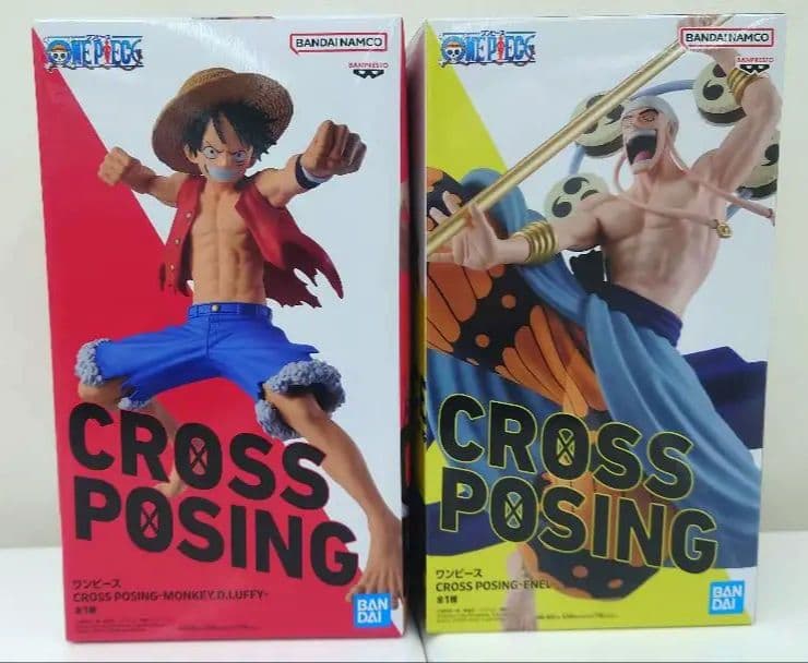 海贼王 交叉摆 pose 鲁夫 艾尼路 手办 2个装