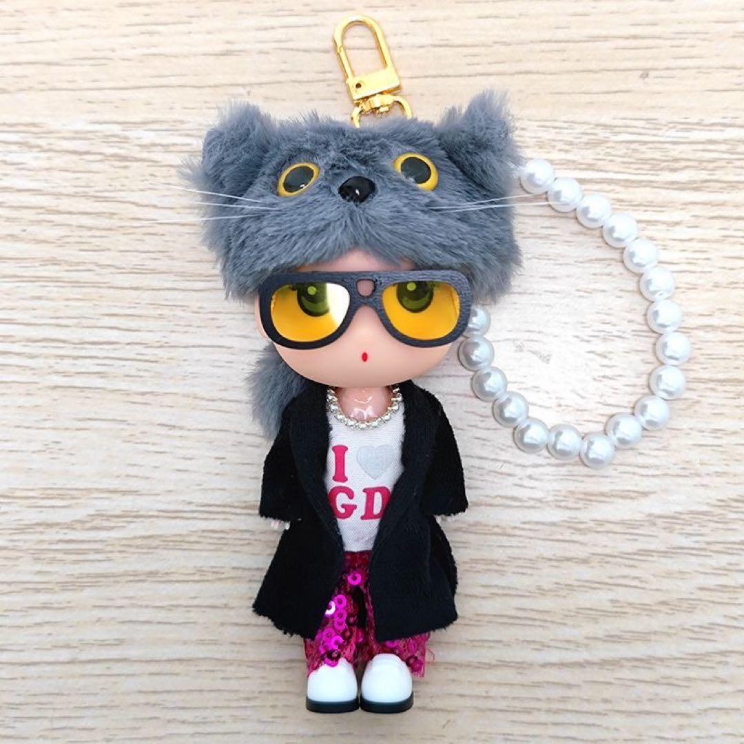 G-DRAGON Cat Design Keychain Doll