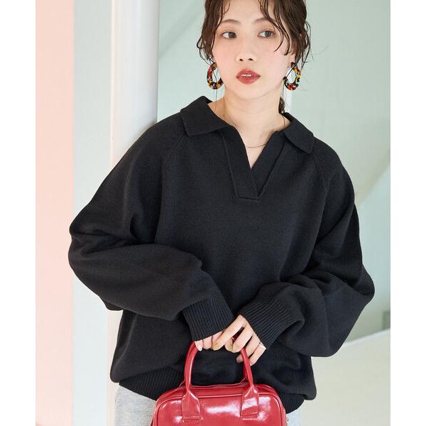 针织毛衣 \ 累计突破22,000张/限定展开polo领skipper nit pull over女士