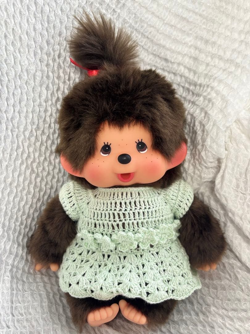 Handmade Knit Dress for Monchhichi M Size