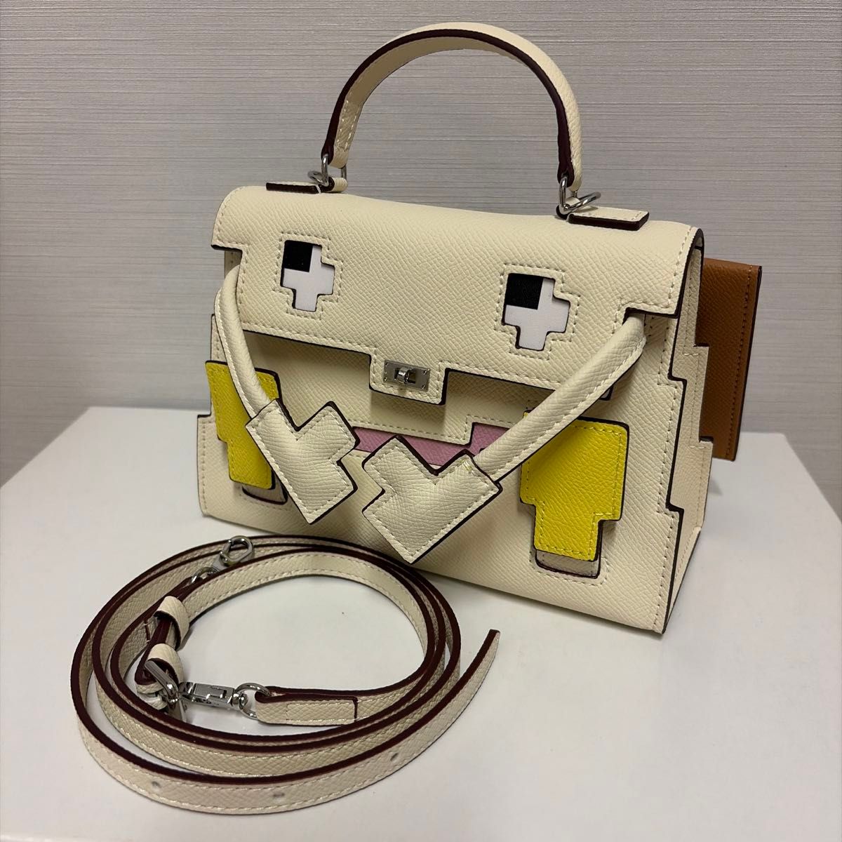 Pictogram Mini Handbag Shoulder Bag White Multicolor