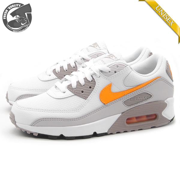 【平行进口商品】耐克 Air Max 90 白色/学院灰/浅灰/激光橙 NIKE AIR MAX 90 dm0029-119