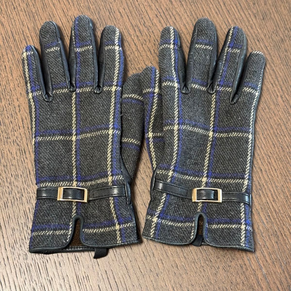 Style leather craft皮革手套皮革手套里起毛防寒北海道检查柄