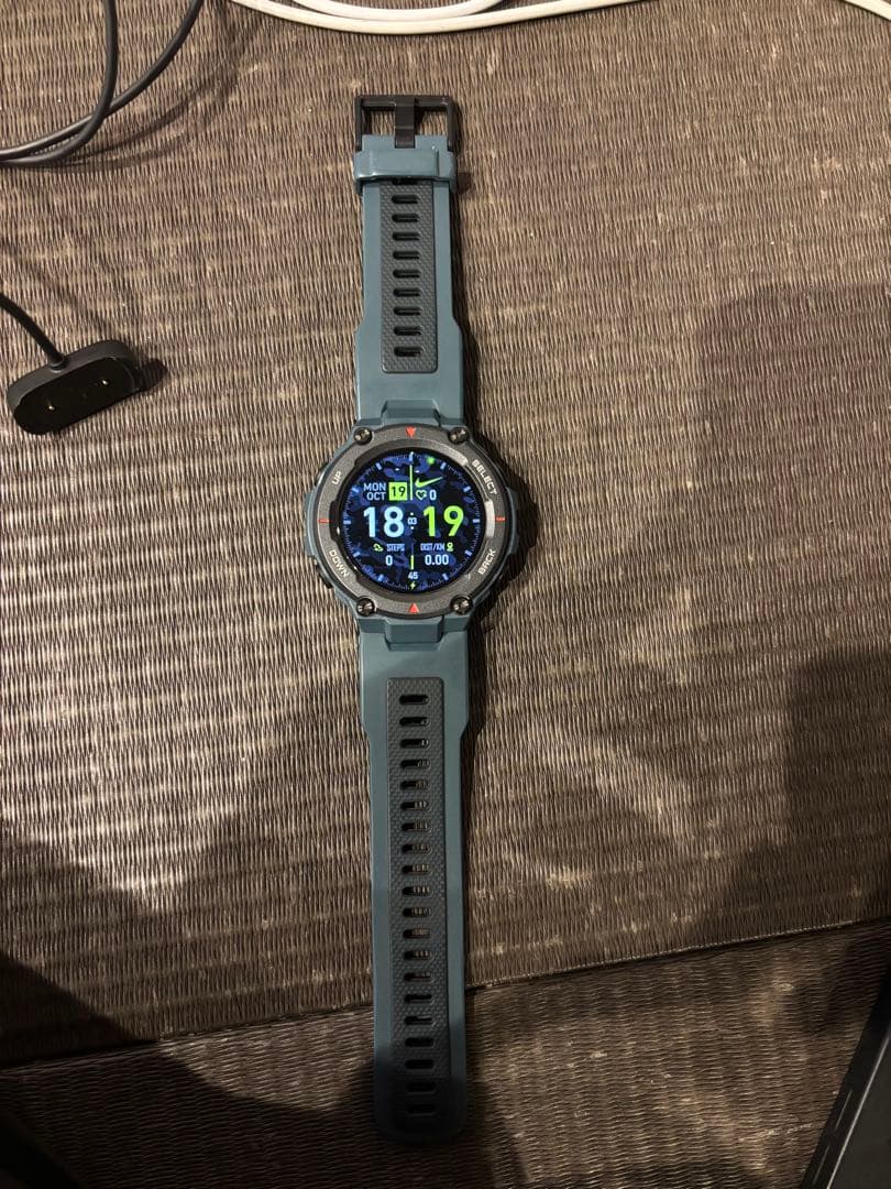 Amazfit T-Rex Pro smartwatch, with charger, function tested.