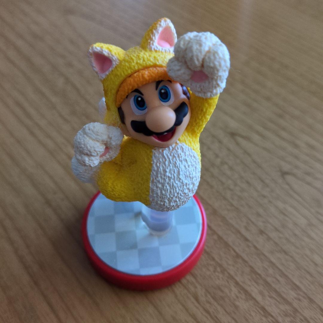 amiibo 猫马里奥 手办☆无盒