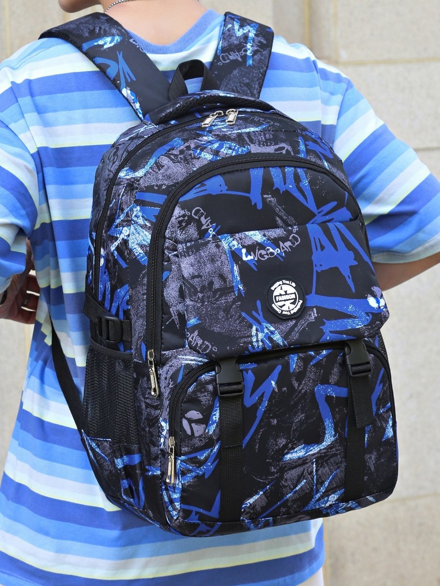 Backpack, casual bag, women’s and men’s, blue, black, white, large capacity, lightweight, for school, students, travel, sports, unisex