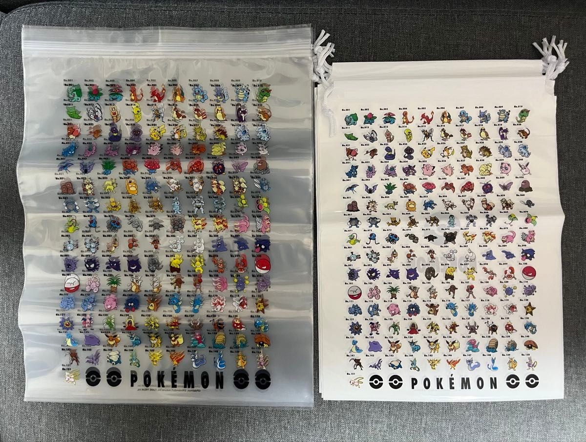 3COINS 宝可梦 30周年 大号拉链袋 塑料束口袋 每5个一包 三coins