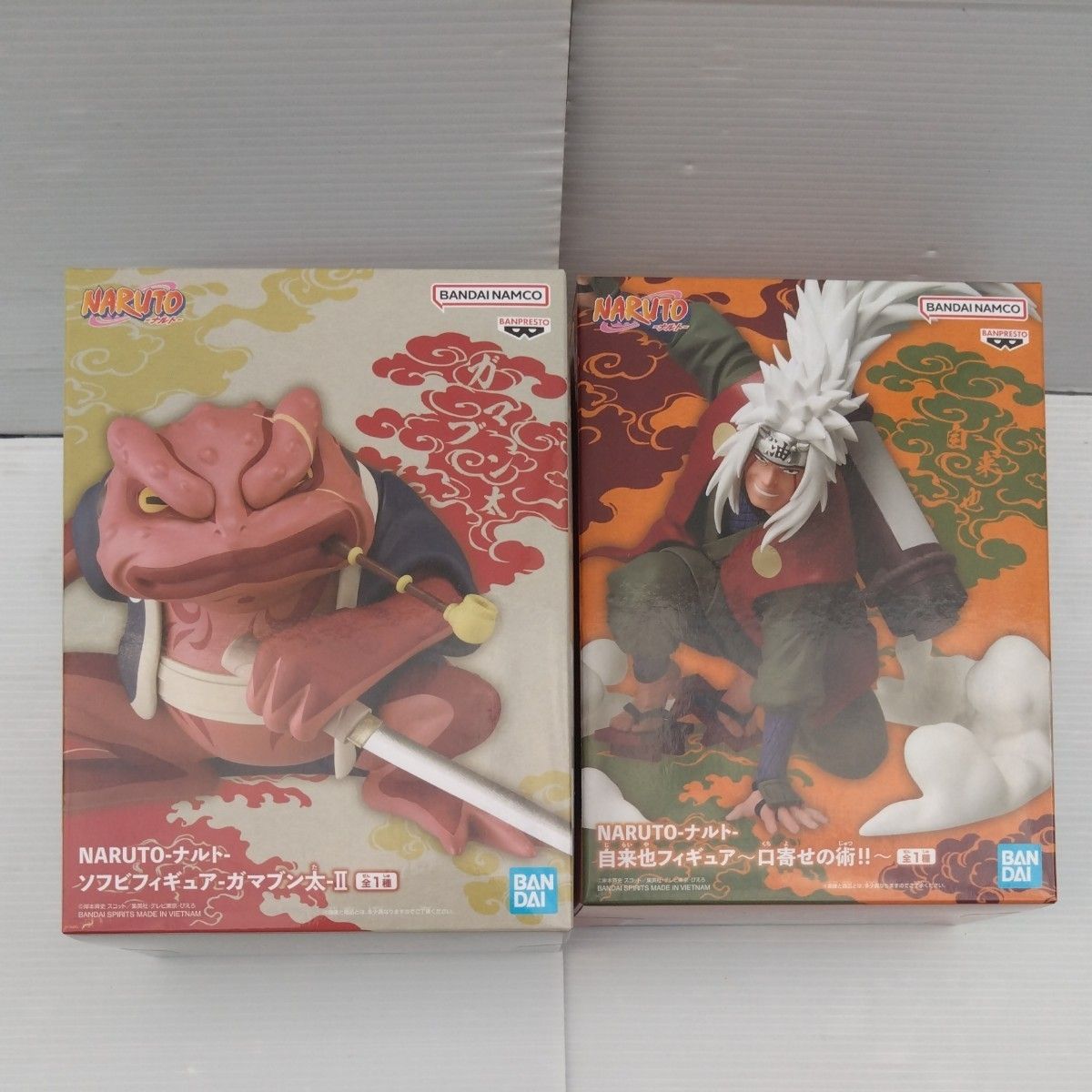 未开封发货 NARUTO-火影忍者- 自来也手办~召唤之术!!~ & 软胶人偶蛤蟆文太-II 2种套装⑤