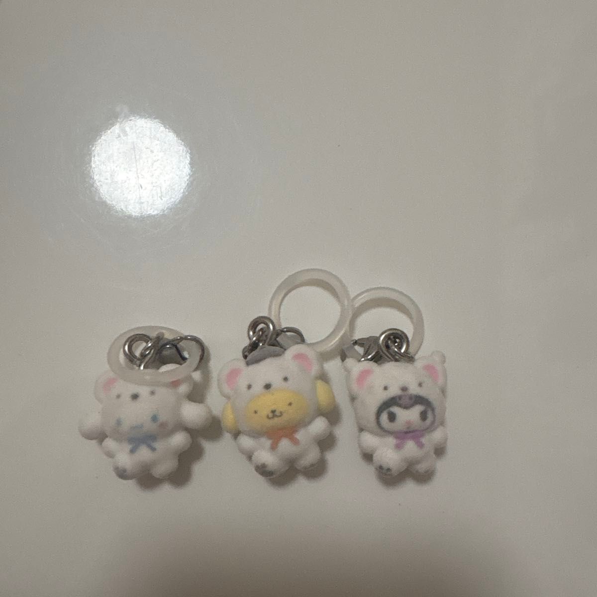 Sanrio Characters Marking Accessories Fluffy Snow 3-Piece Set: Kuromi, Pom Pom Purin, Cinnamoroll