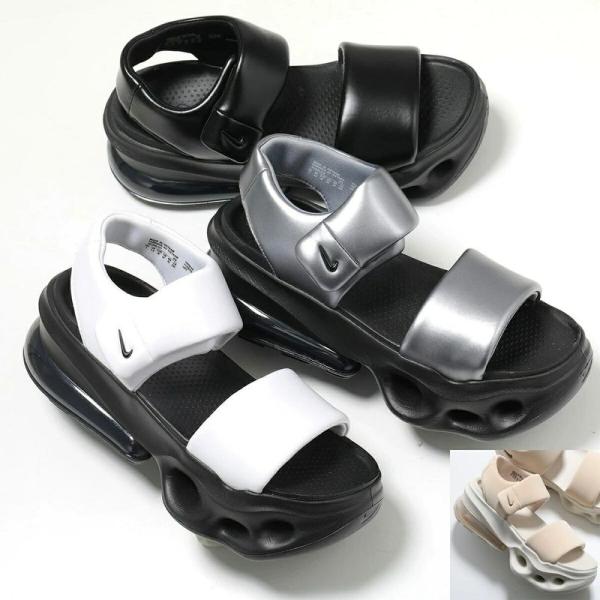 Nike Air Max Halo Sandals IO1959 Women's Visible Air Swoosh Logo Platform 7cm Shoes